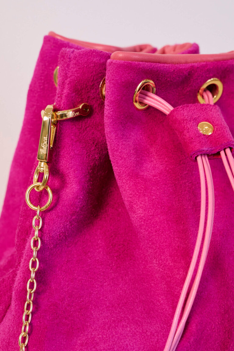 Mini Wave Pouch Bag in Fuschia