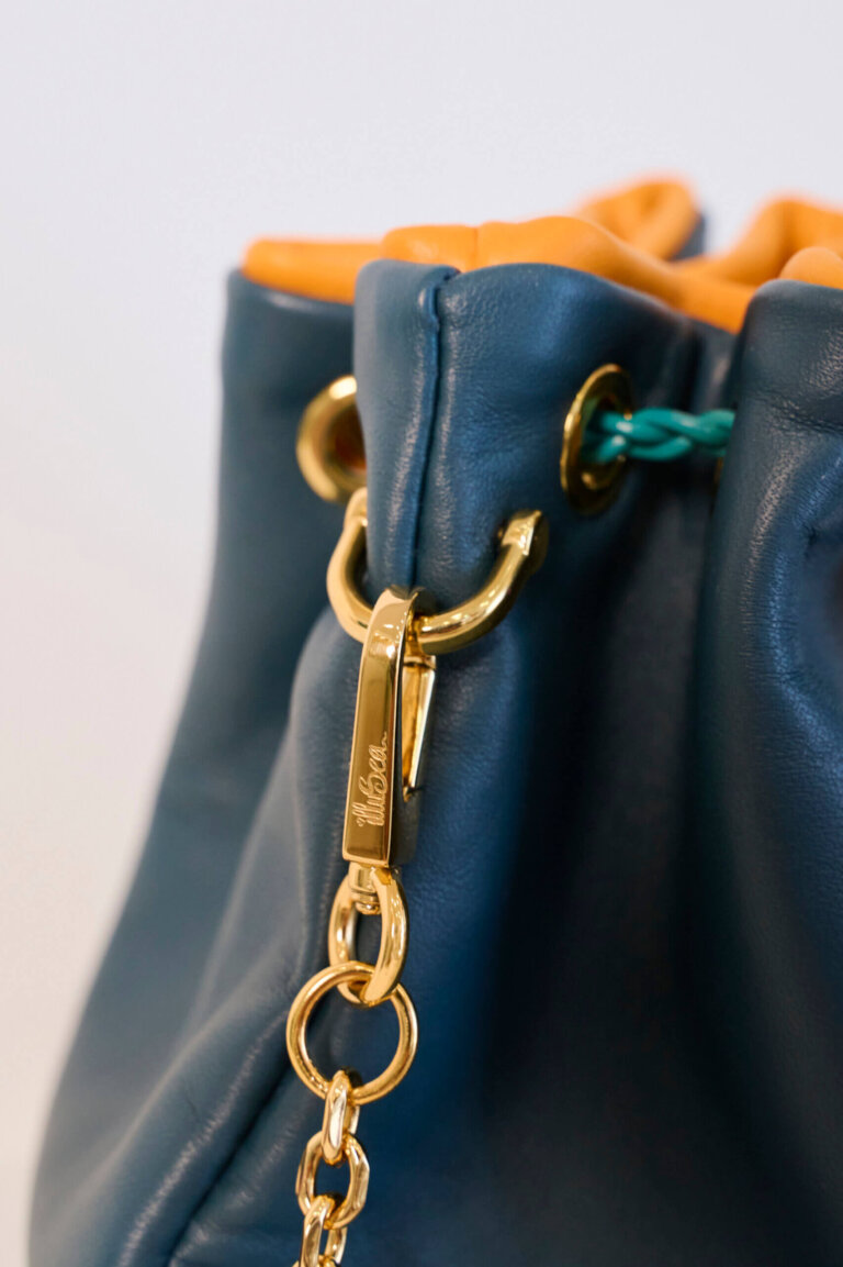 Mini Wave Pouch Bag in Petrol