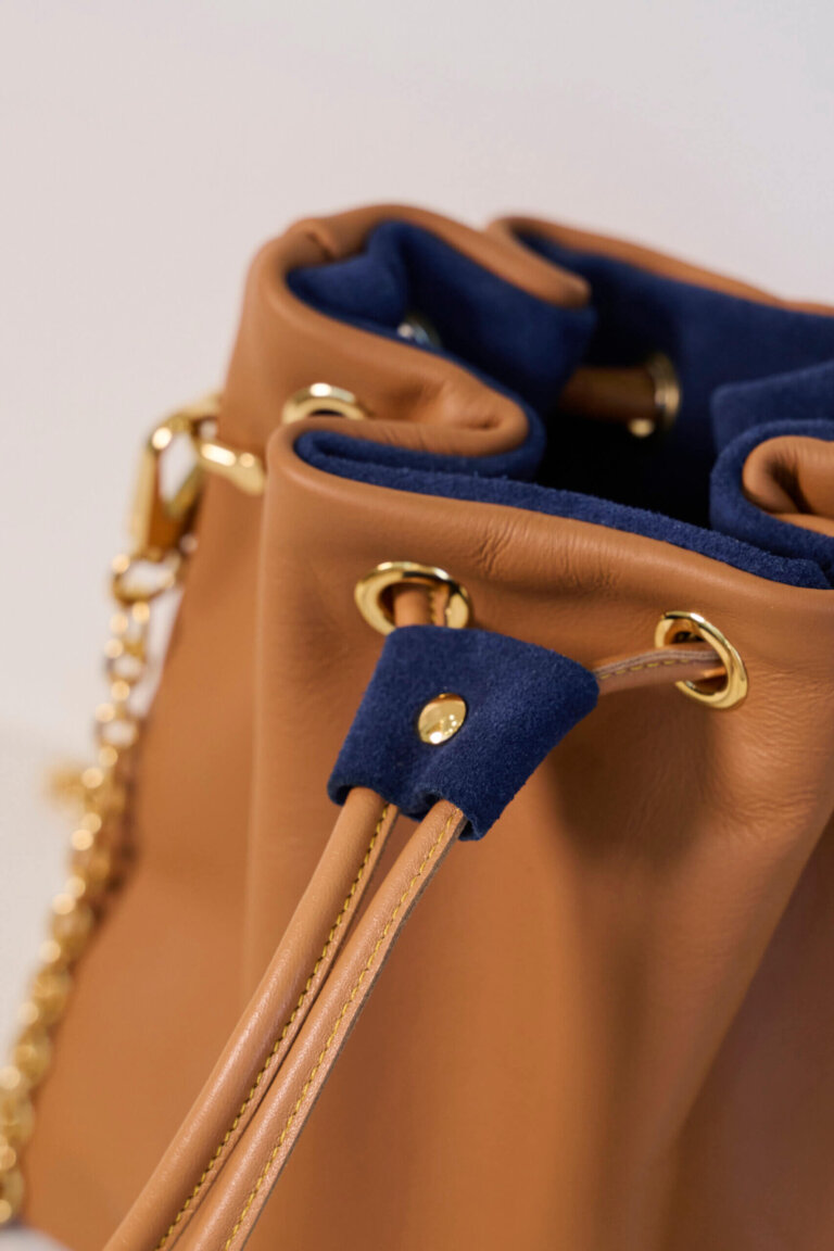 Mini Wave Pouch Bag in Camel