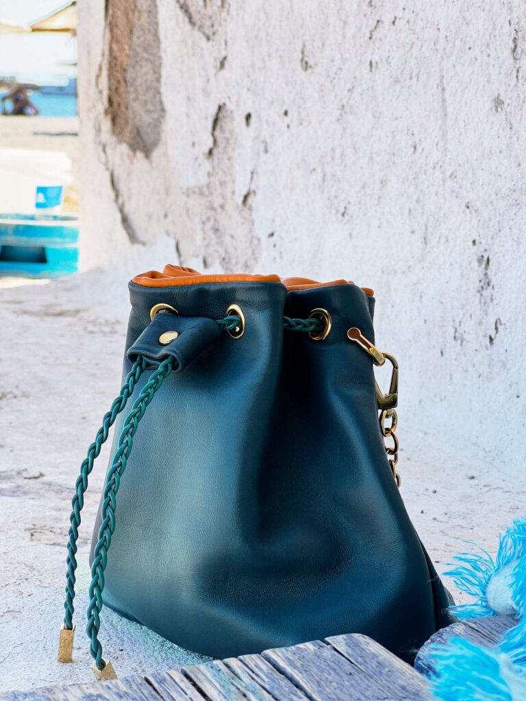 Mini Wave Pouch Bag in Petrol