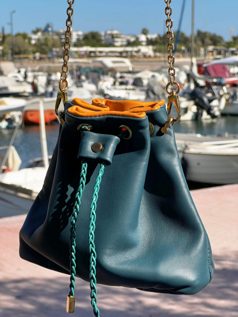 Mini Wave Pouch Bag in Petrol