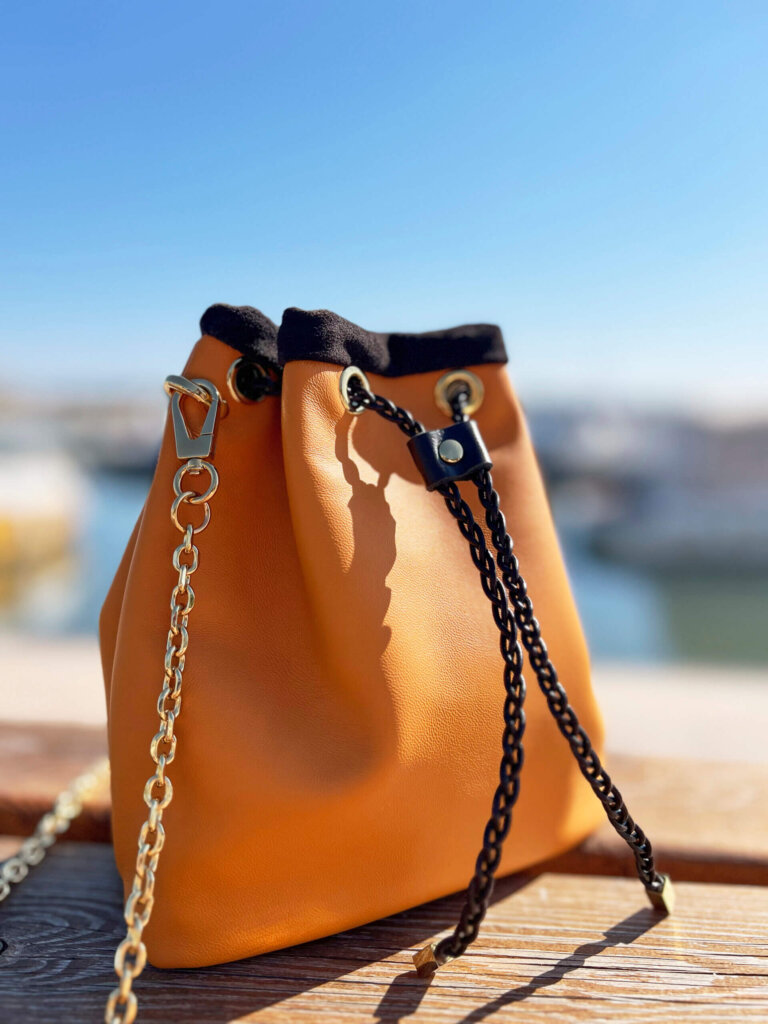 Mini Wave Pouch Bag in Orange