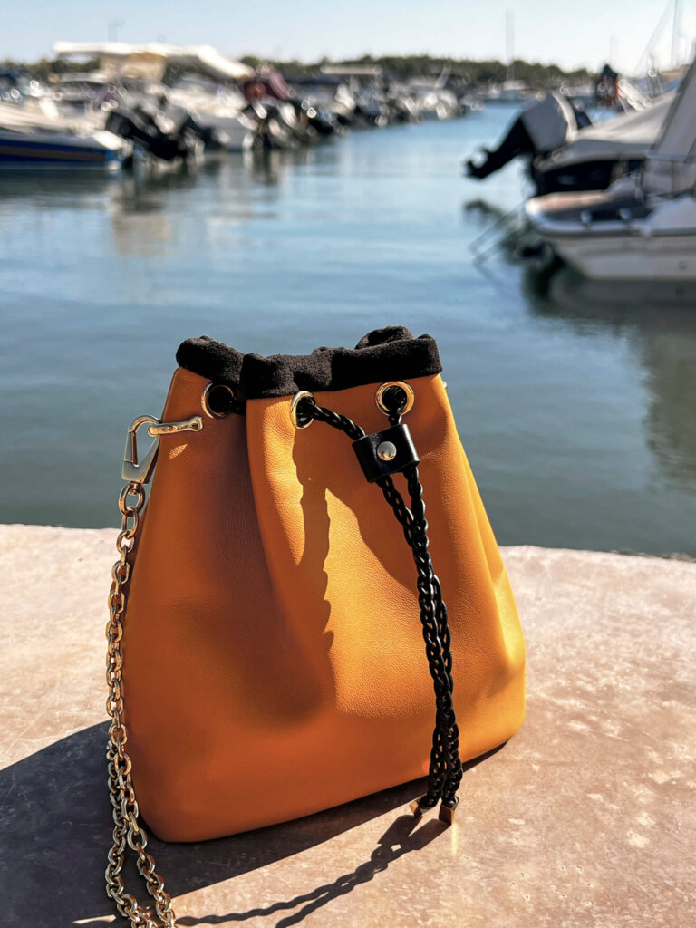 Mini Wave Pouch Bag in Orange