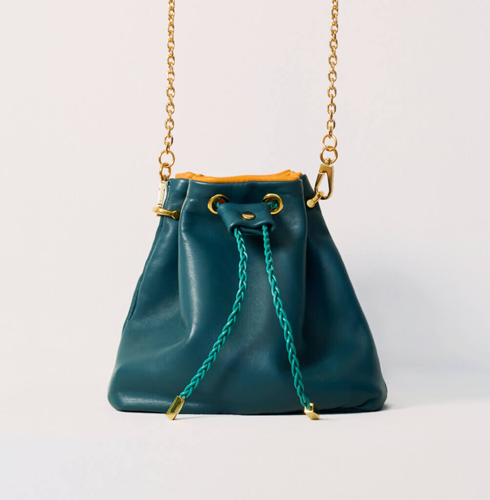 Mini Wave Pouch Bag in Petrol