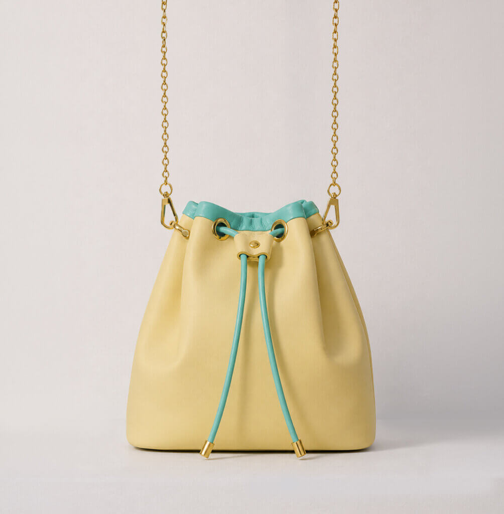 Mini Wave Pouch Bag in Yellow