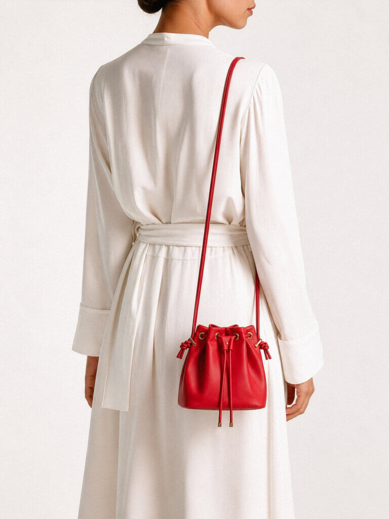Mini Wave Pouch Bag in Red