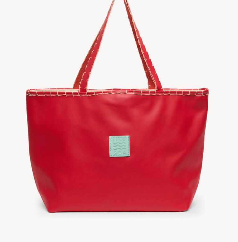 Sunset Tote Bag in Red