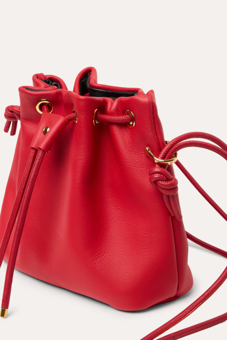 Mini Wave Pouch Bag in Red