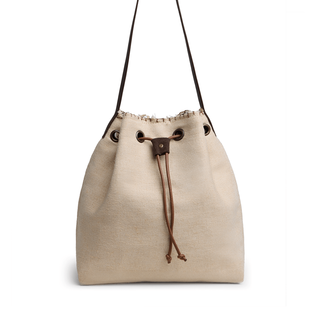 Large Wave Pouch Bag in Natural