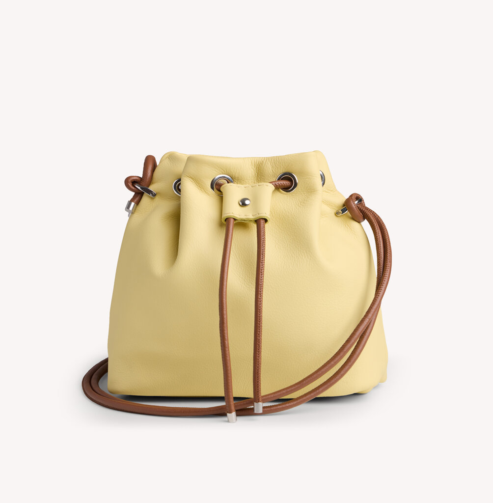 Mini Wave Pouch Bag in Butter Yellow