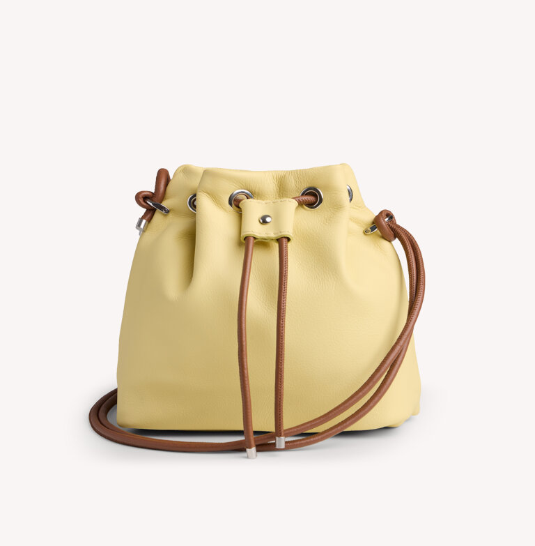 Mini Wave Pouch Bag in Butter Yellow