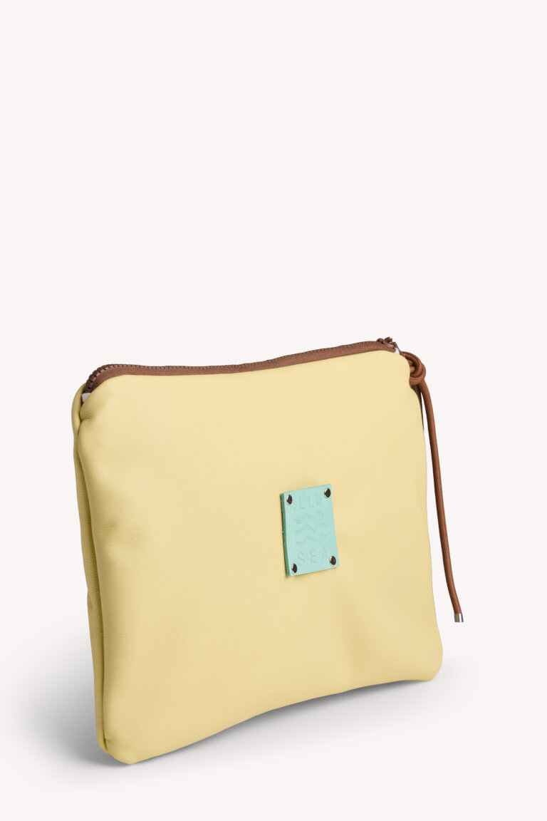Salty Clutch Bag in Butter Yellow