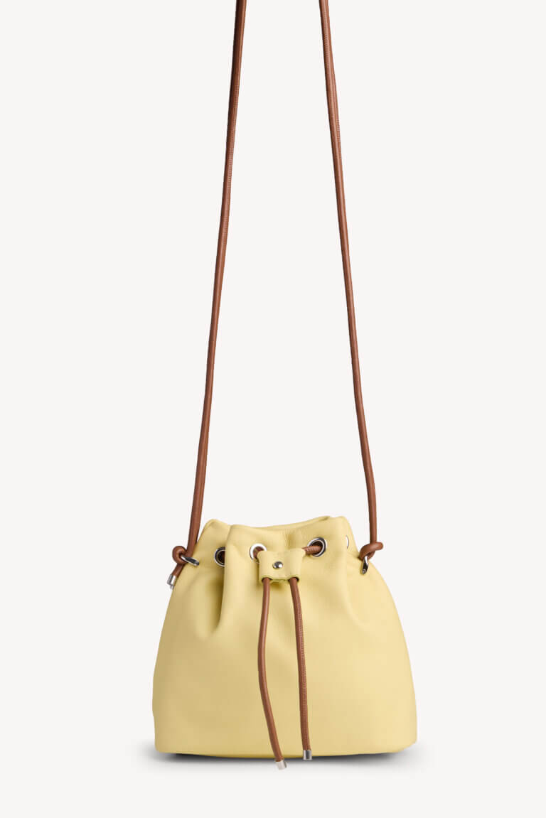 Mini Wave Pouch Bag in Butter Yellow