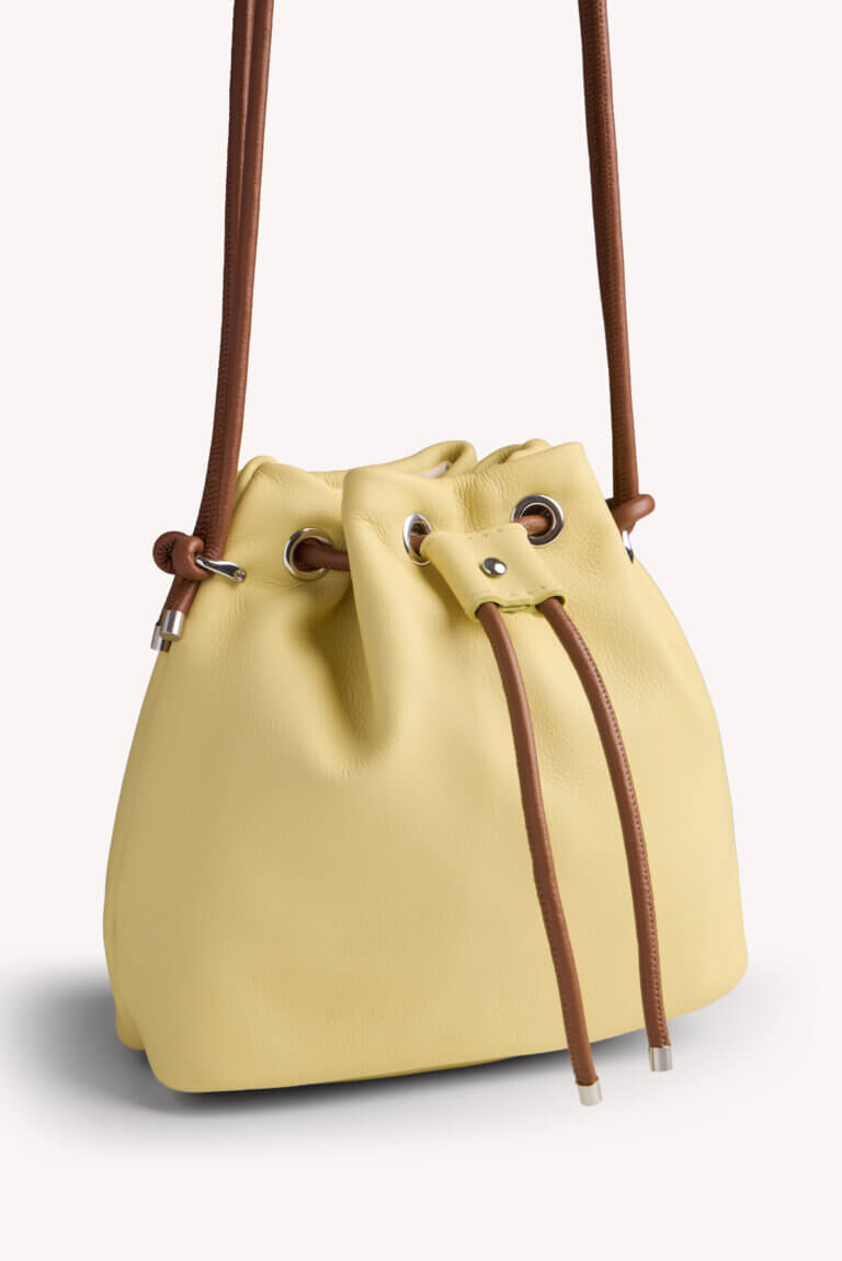 Mini Wave Pouch Bag in Butter Yellow