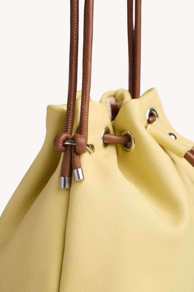 Mini Wave Pouch Bag in Butter Yellow