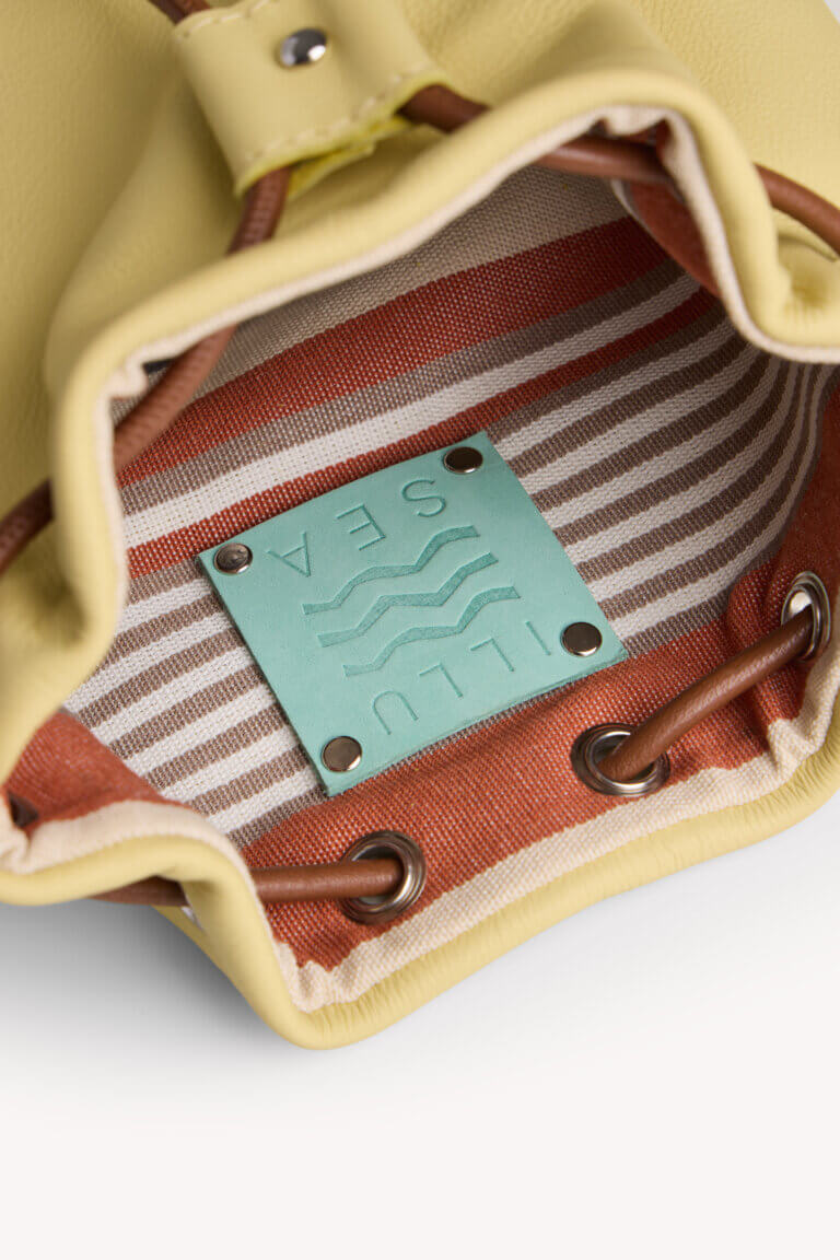 Mini Wave Pouch Bag in Butter Yellow