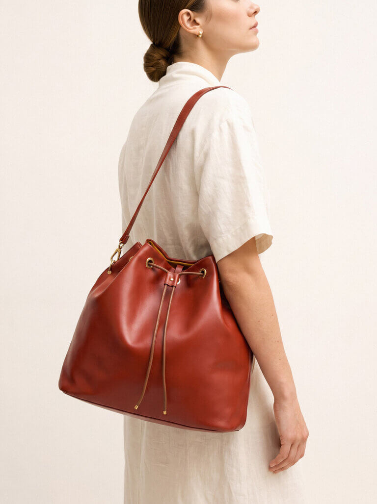 Large Wave Bag in Burnt Sienna