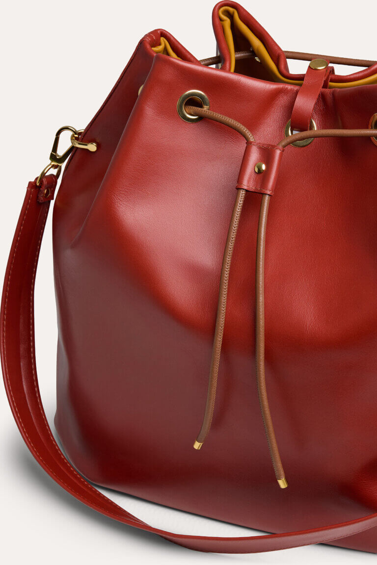Large Wave Bag in Burnt Sienna